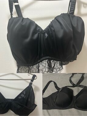 3 black sexy and unique bras- worn once